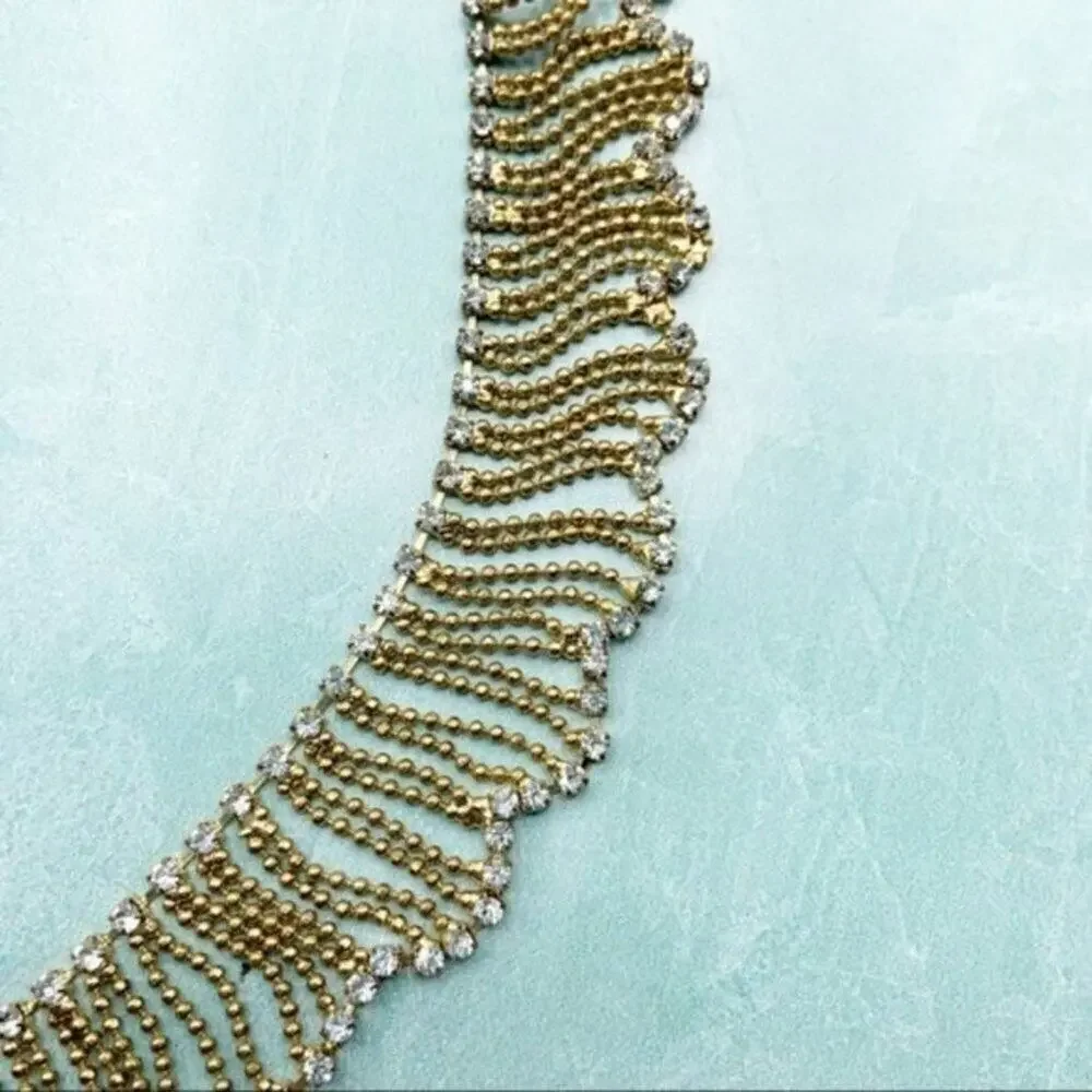 Saks Fifth Avenue Gold Holiday Choker Necklace